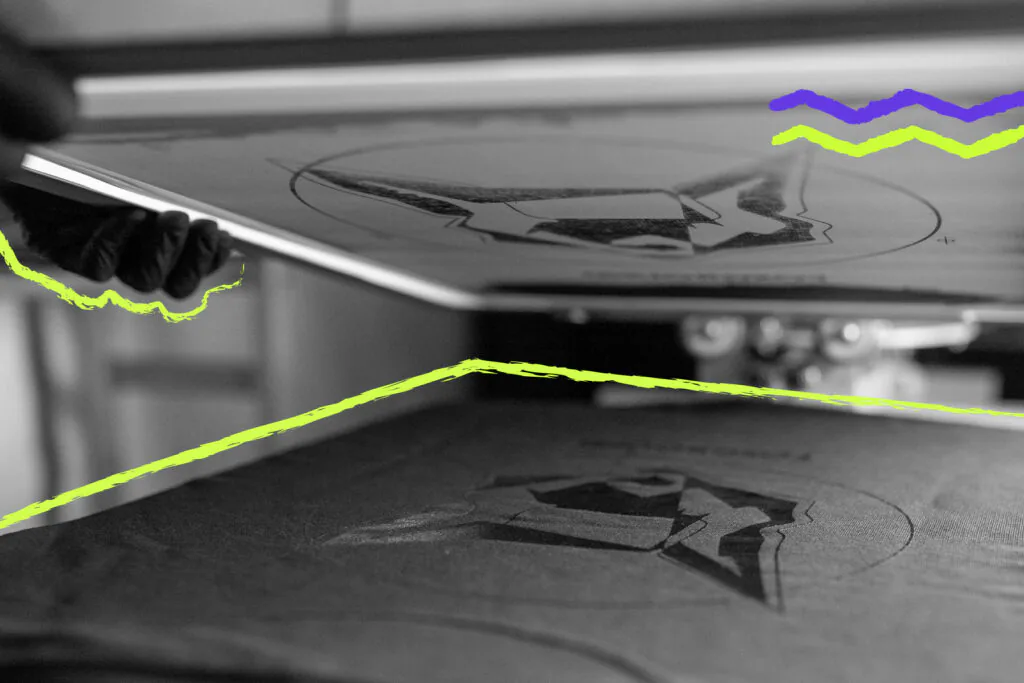 Bild eines Siebdruckverfahrens