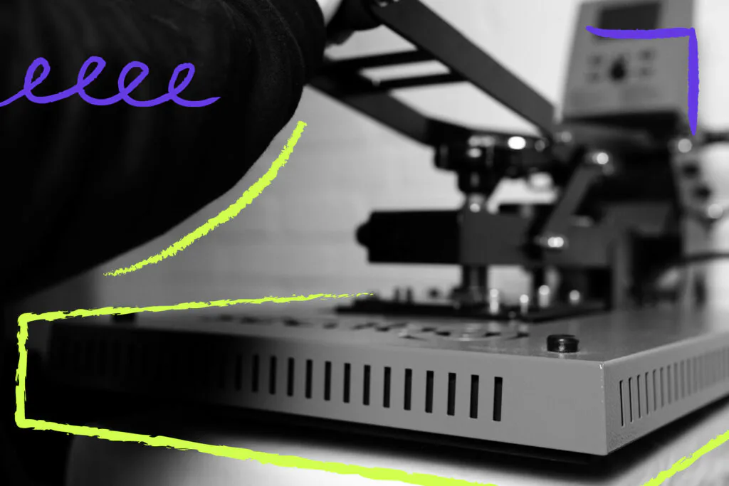 Bild einer Presse für T-shirt veredelung