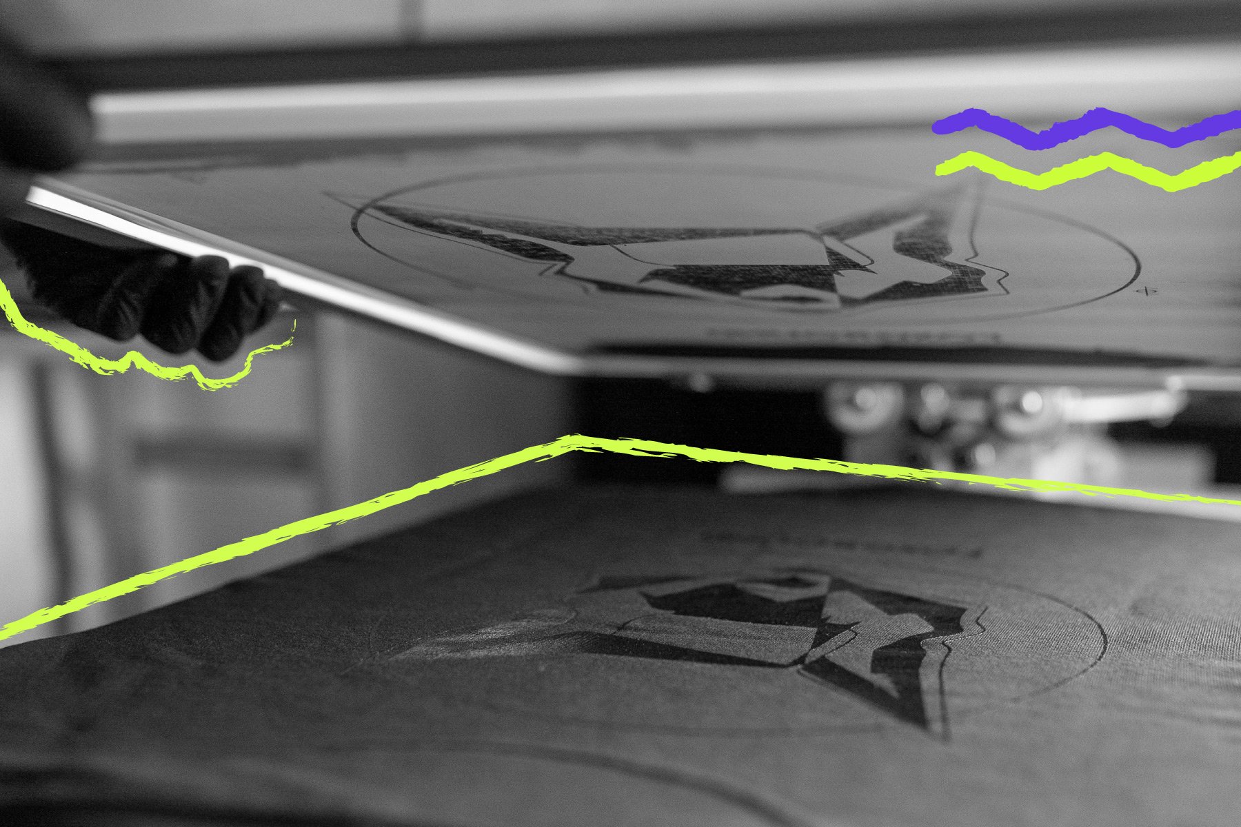 Bild eines Siebdruckverfahrens