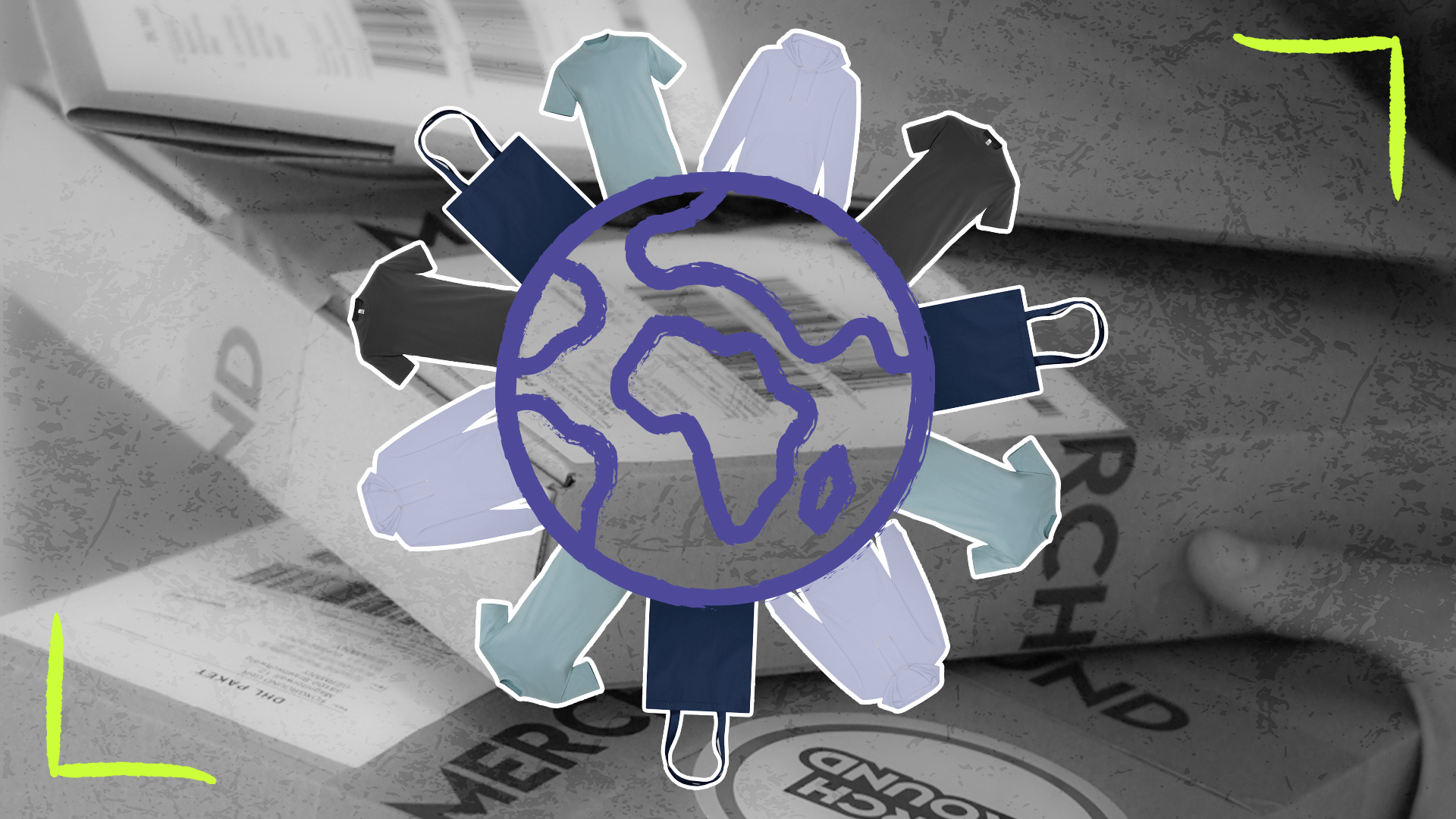 Globus um den Merch kreist