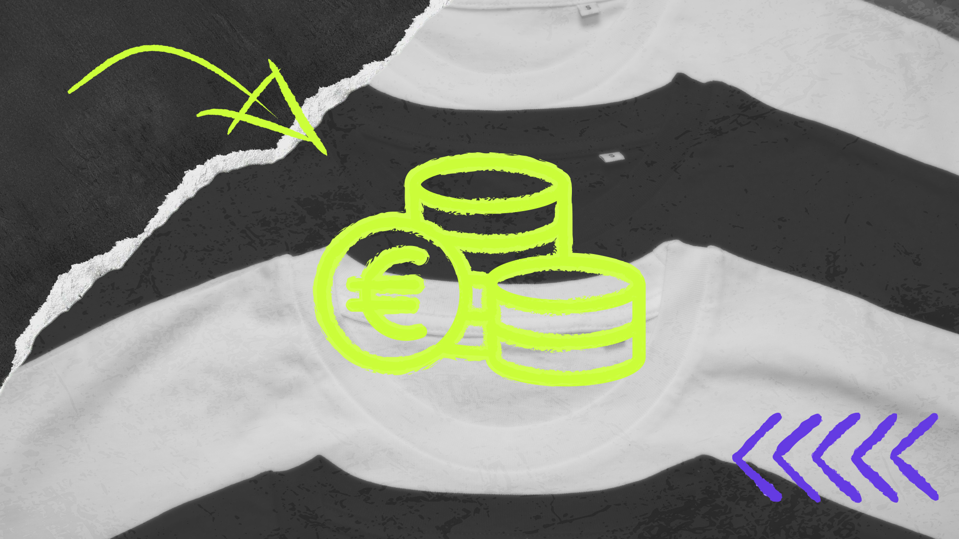 T-shirts darauf eine Münze